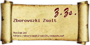Zborovszki Zsolt névjegykártya
